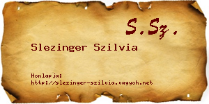 Slezinger Szilvia névjegykártya